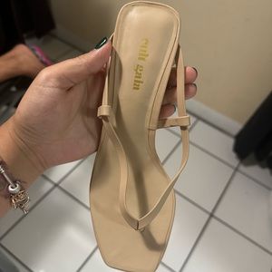 cult gaia Beige Minimalist Thong Sandal
